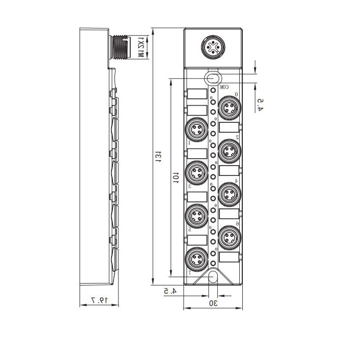 M8接口、IO-Link Hub、8DI、PNP、00B211